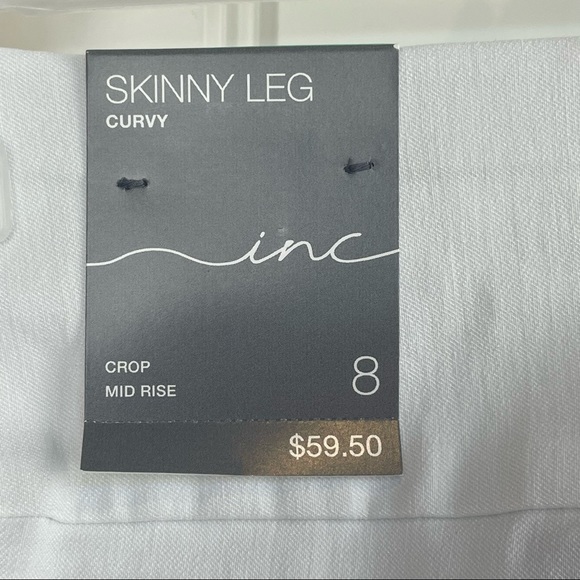 NWT INC International Concepts White Skinny Leg Curvy Mid Rise Crop Pant… - Picture 14 of 16